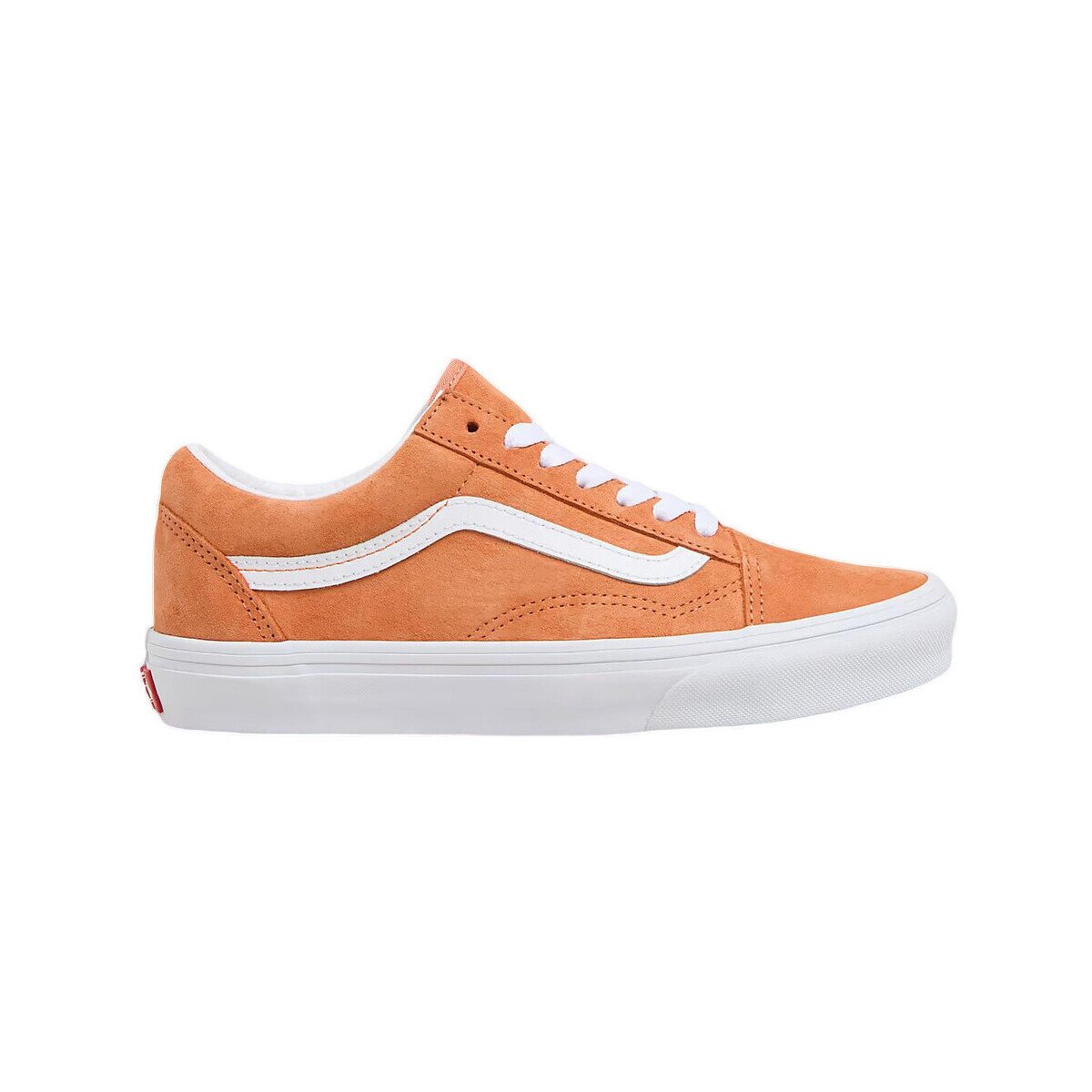 Vans Pantofi Baskets Old Skool Pig Suede orange imprimé à carreaux