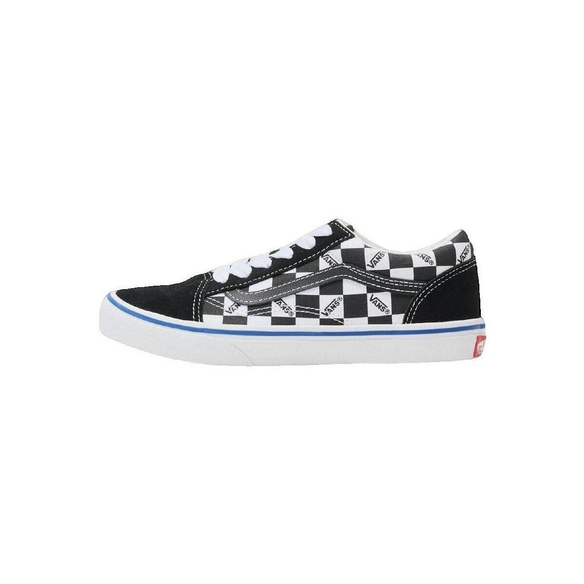 Vans Pantofi Chaussures Old Skool Logo checkerboard noir enfants