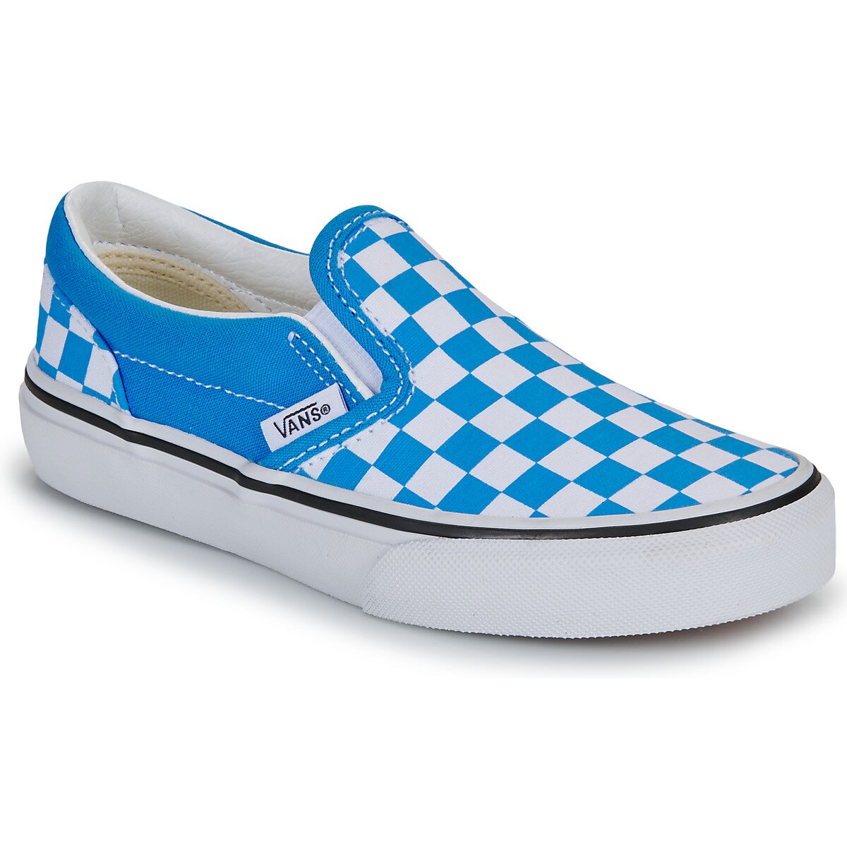 Vans Pantofi Classic Slip-On COLOR THEORY CHECKERBOARD Bright Azure