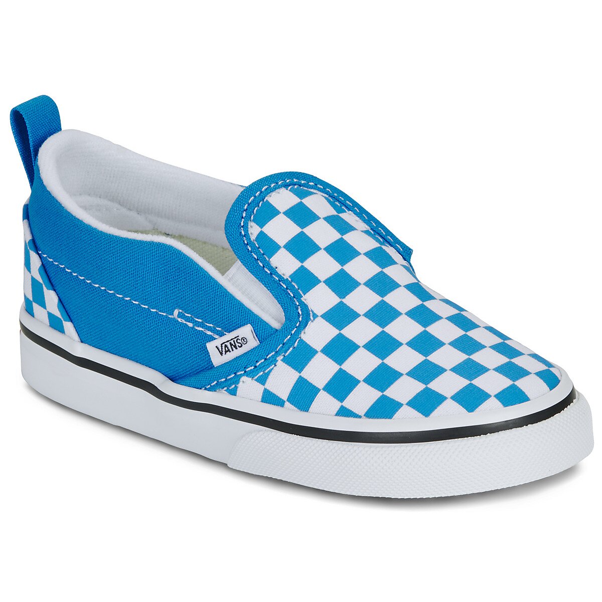 Vans Pantofi Slip-On V COLOR THEORY CHECKERBOARD Bright Azure