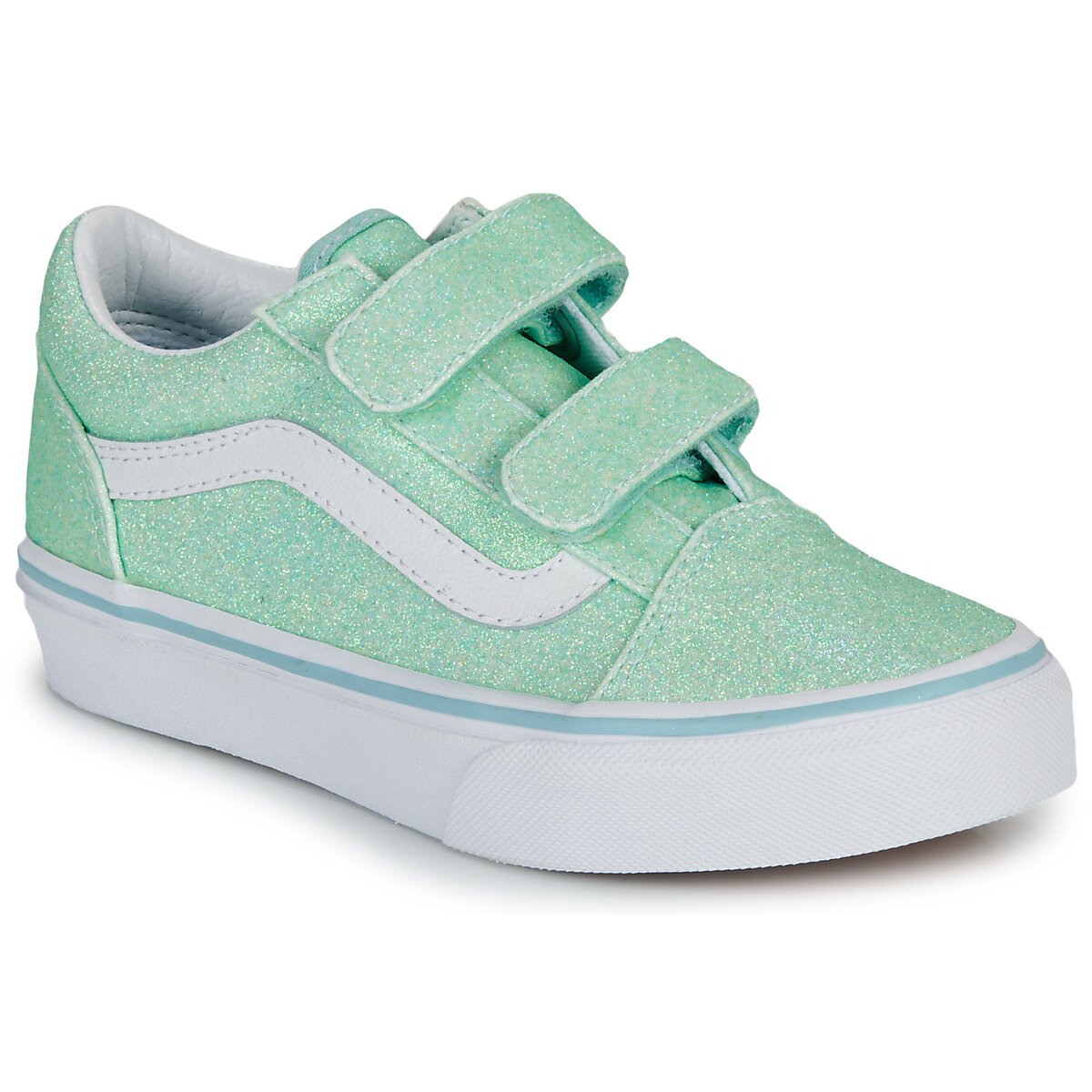 Vans Pantofi UY Old Skool V GLITTER PASTEL BLUE
