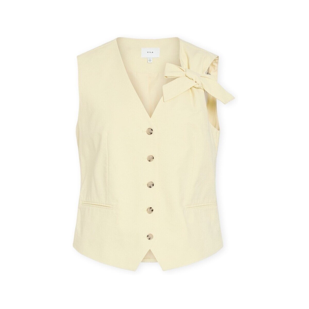 Vila Îmbracaminte Alara Vest - Pastel Yellow