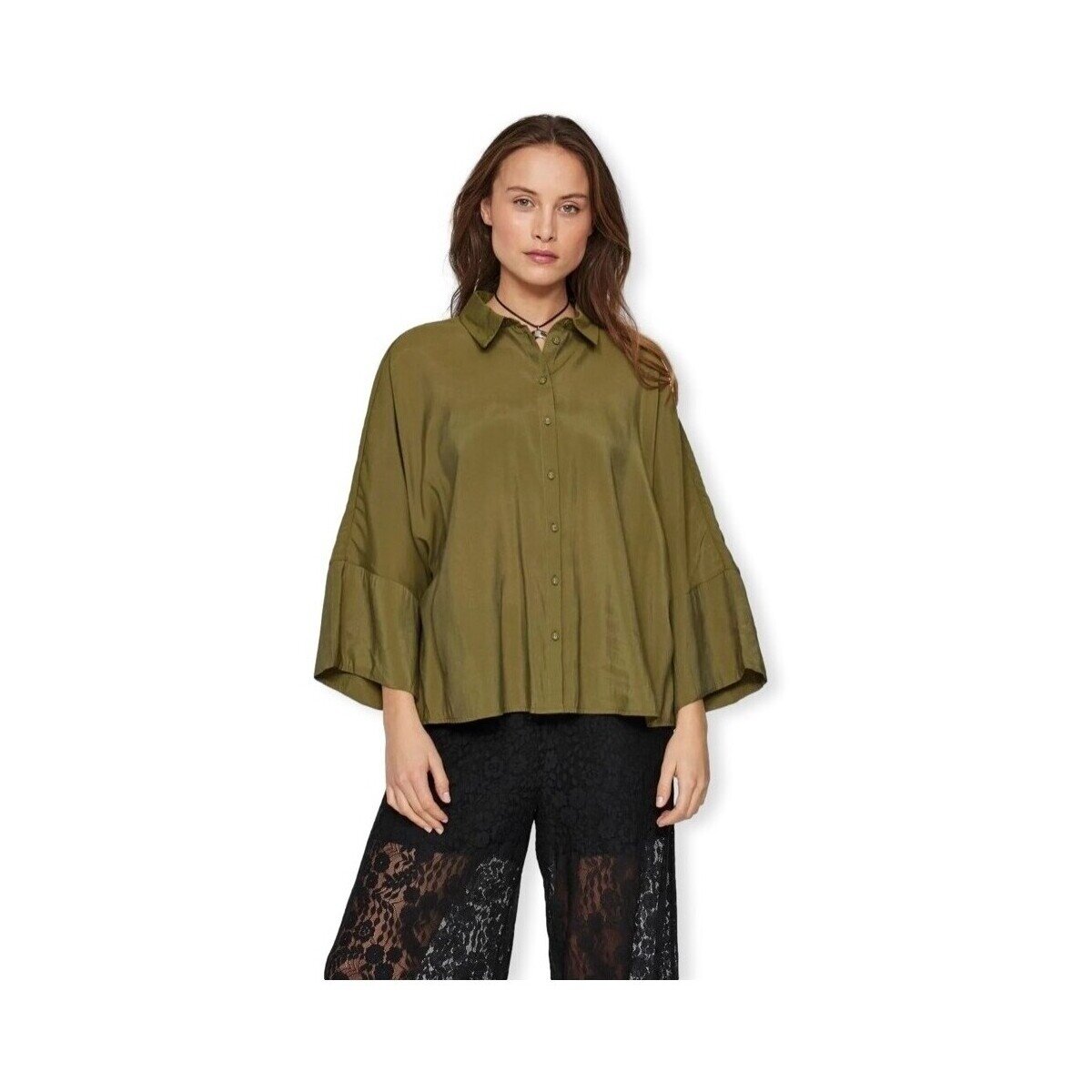 Vila Îmbracaminte Aspyn 3/4 Loose Shirt - Capulet Olive