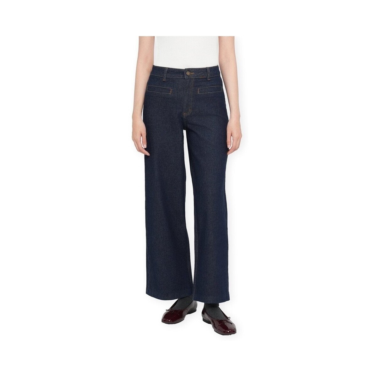 Vila Îmbracaminte Brenda Wide Jeans - Dark Blue Denim