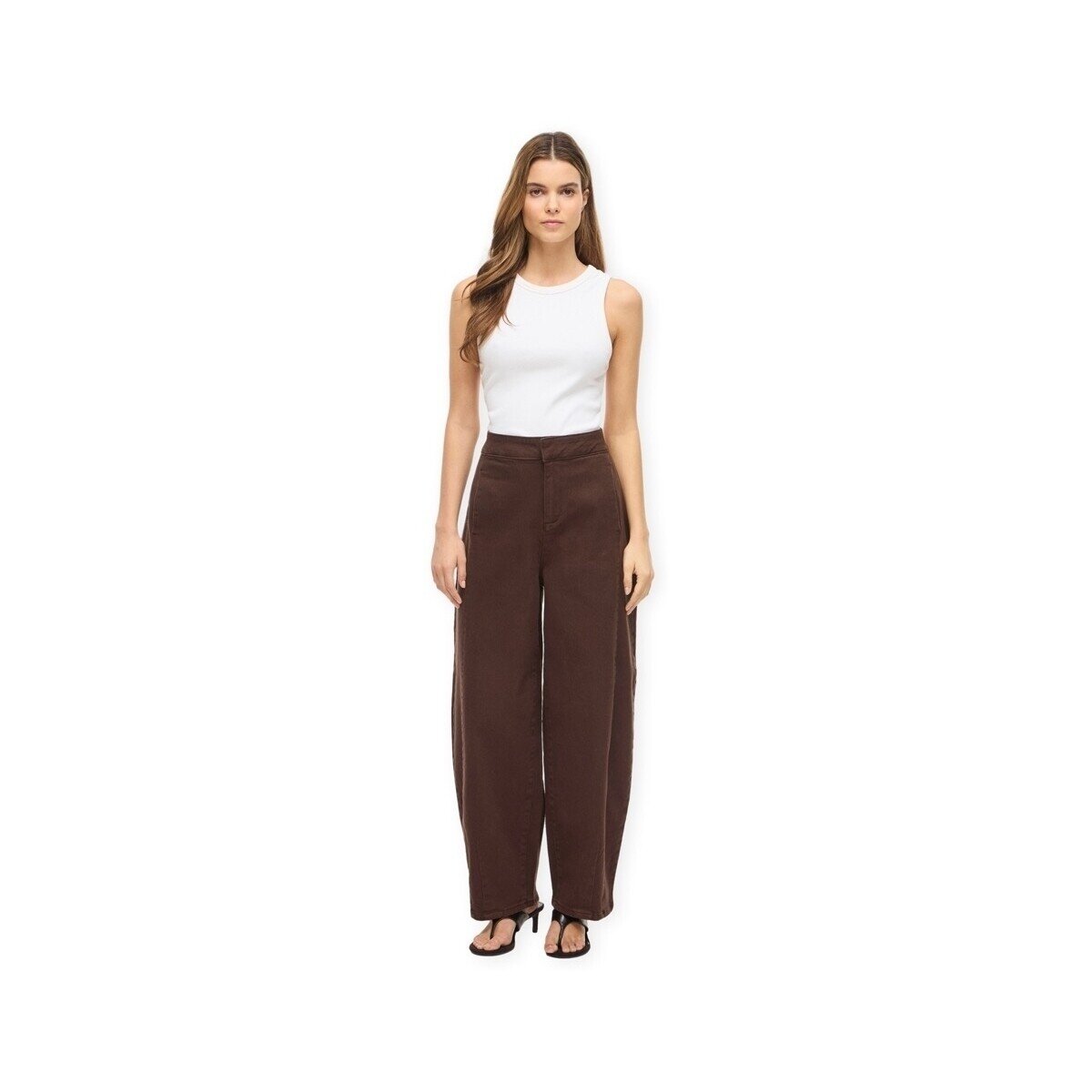 Vila Îmbracaminte Chia Barrel Trousers - Coffee Bean