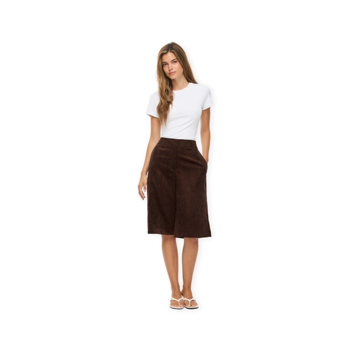 Vila Îmbracaminte Courdie Shorts HW - Coffee Bean