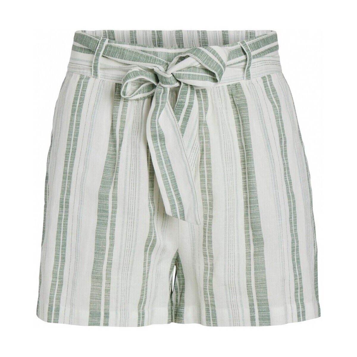 Vila Îmbracaminte Etni Shorts - Cloud Dancer/Green