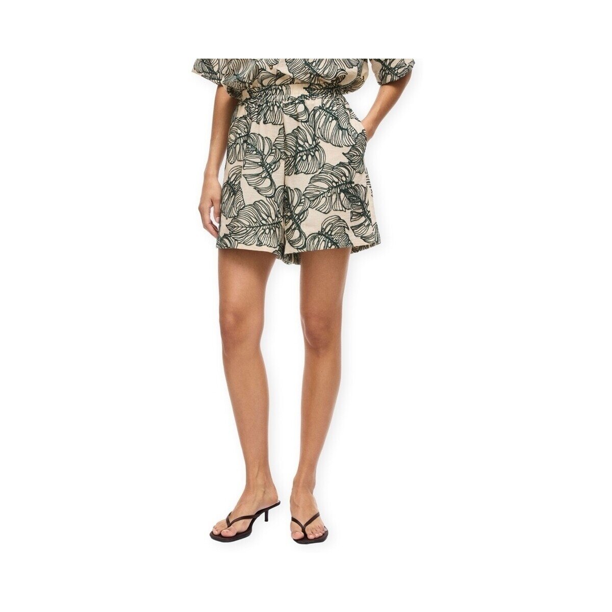 Vila Îmbracaminte Flura Shorts - Birch/Atlantic