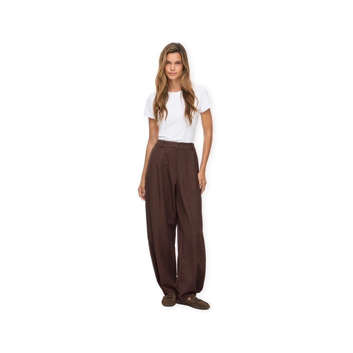 Vila Îmbracaminte Leora HW Trousers - Coffee Bean
