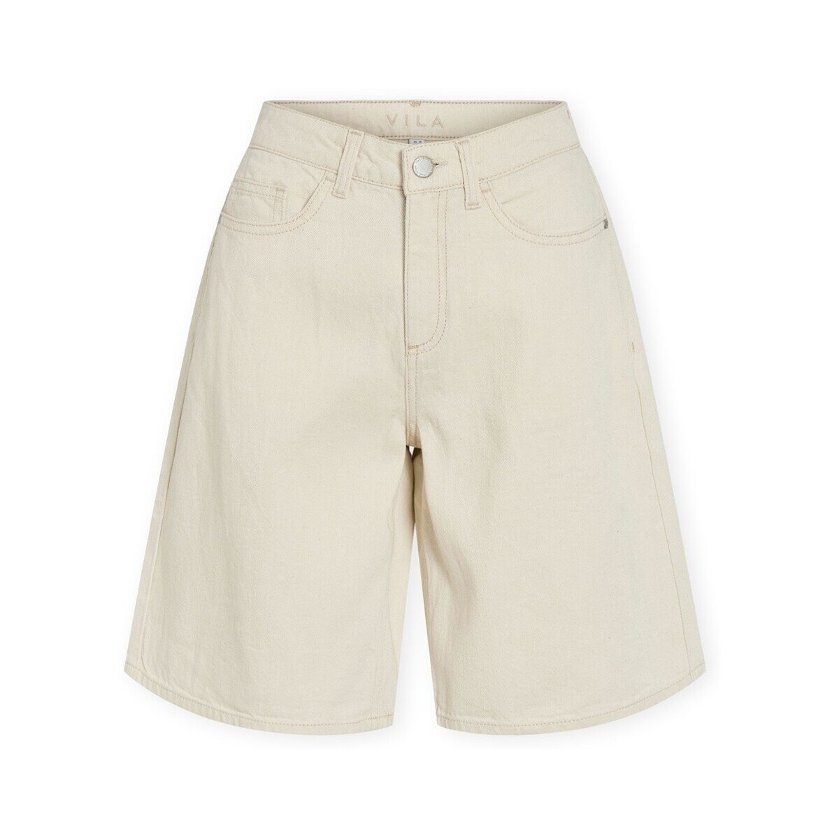 Vila Îmbracaminte Maj Denim Shorts - Ecru