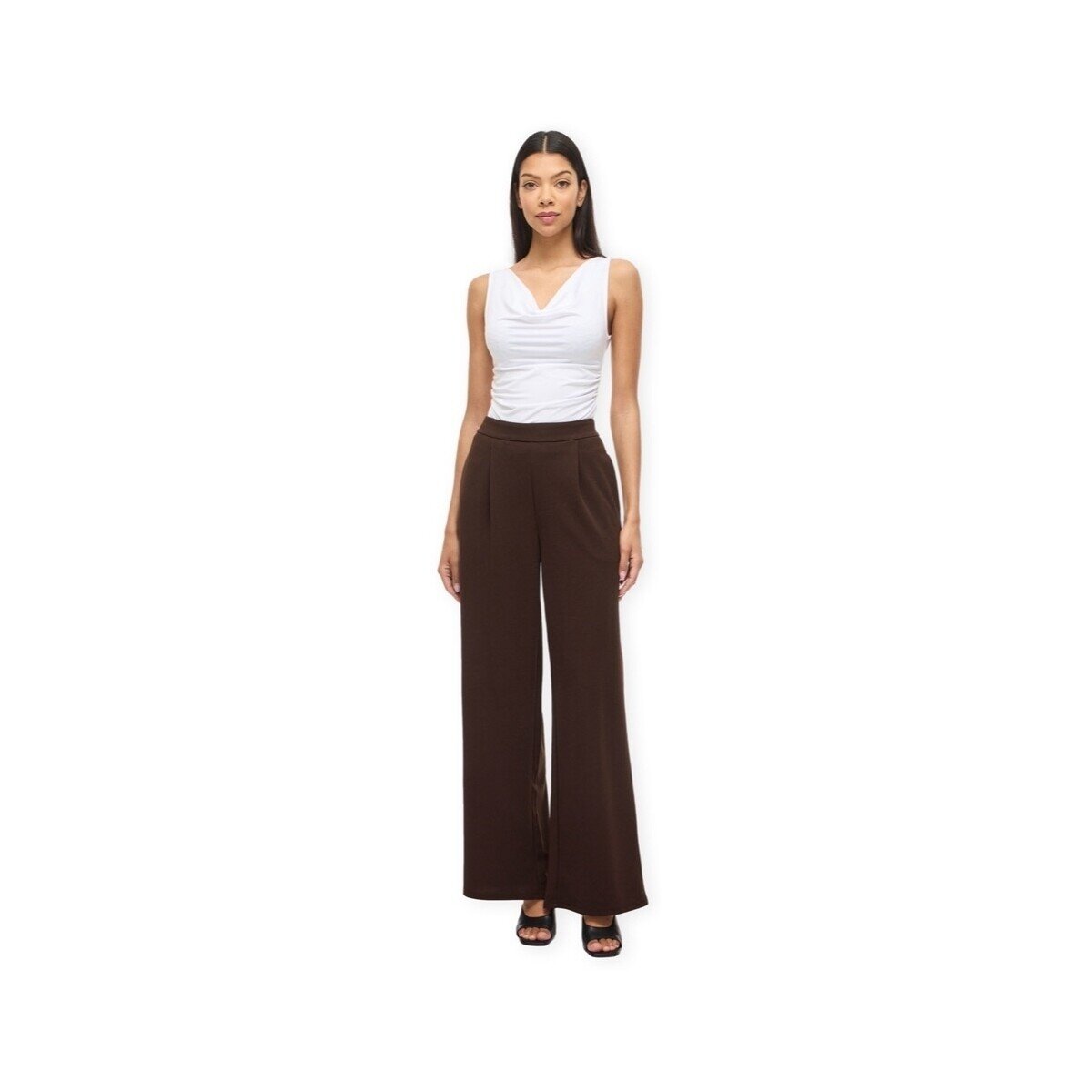 Vila Îmbracaminte Noos Benne Wide Trousers - Coffee Bean