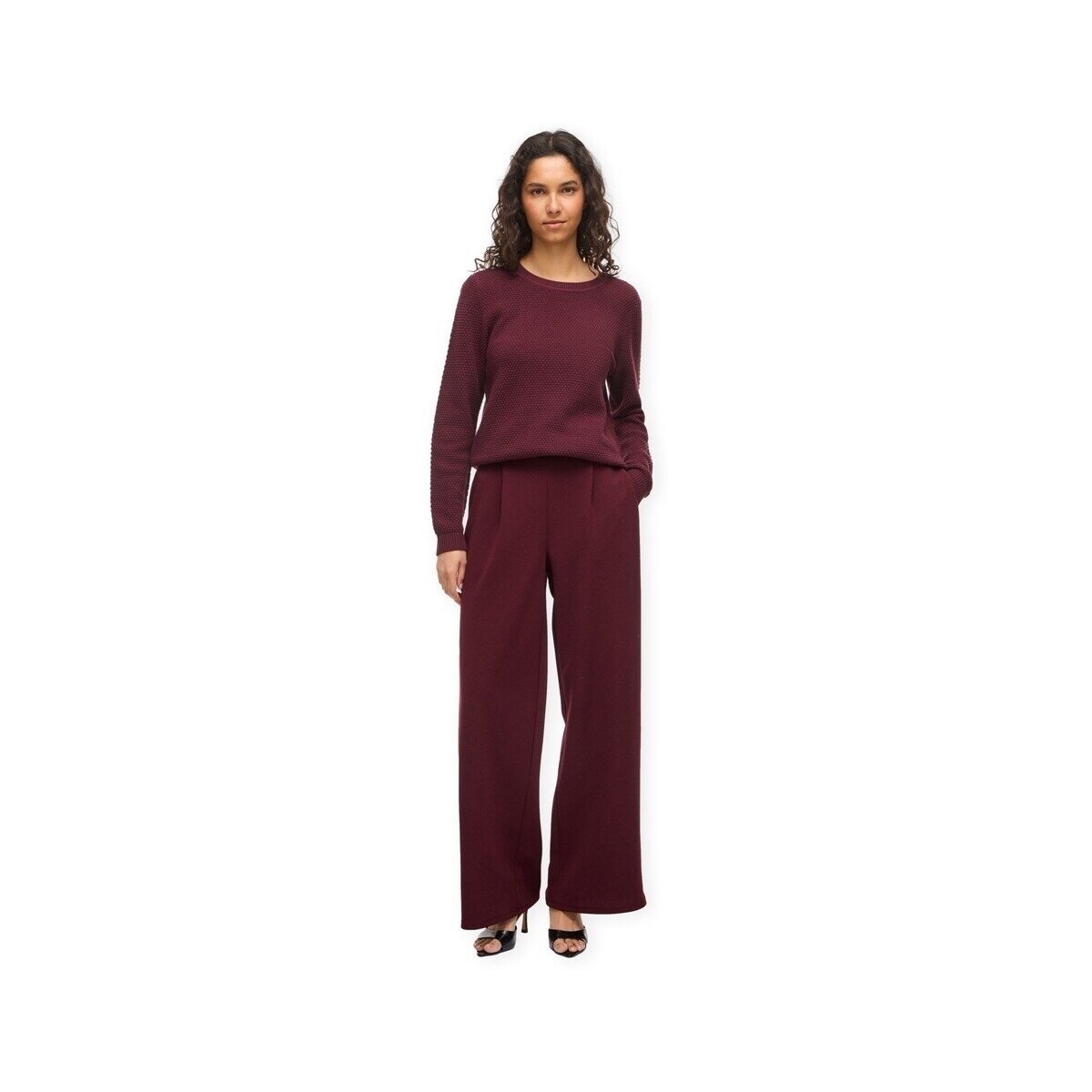 Vila Îmbracaminte Noos Benne Wide Trousers - Port Royale