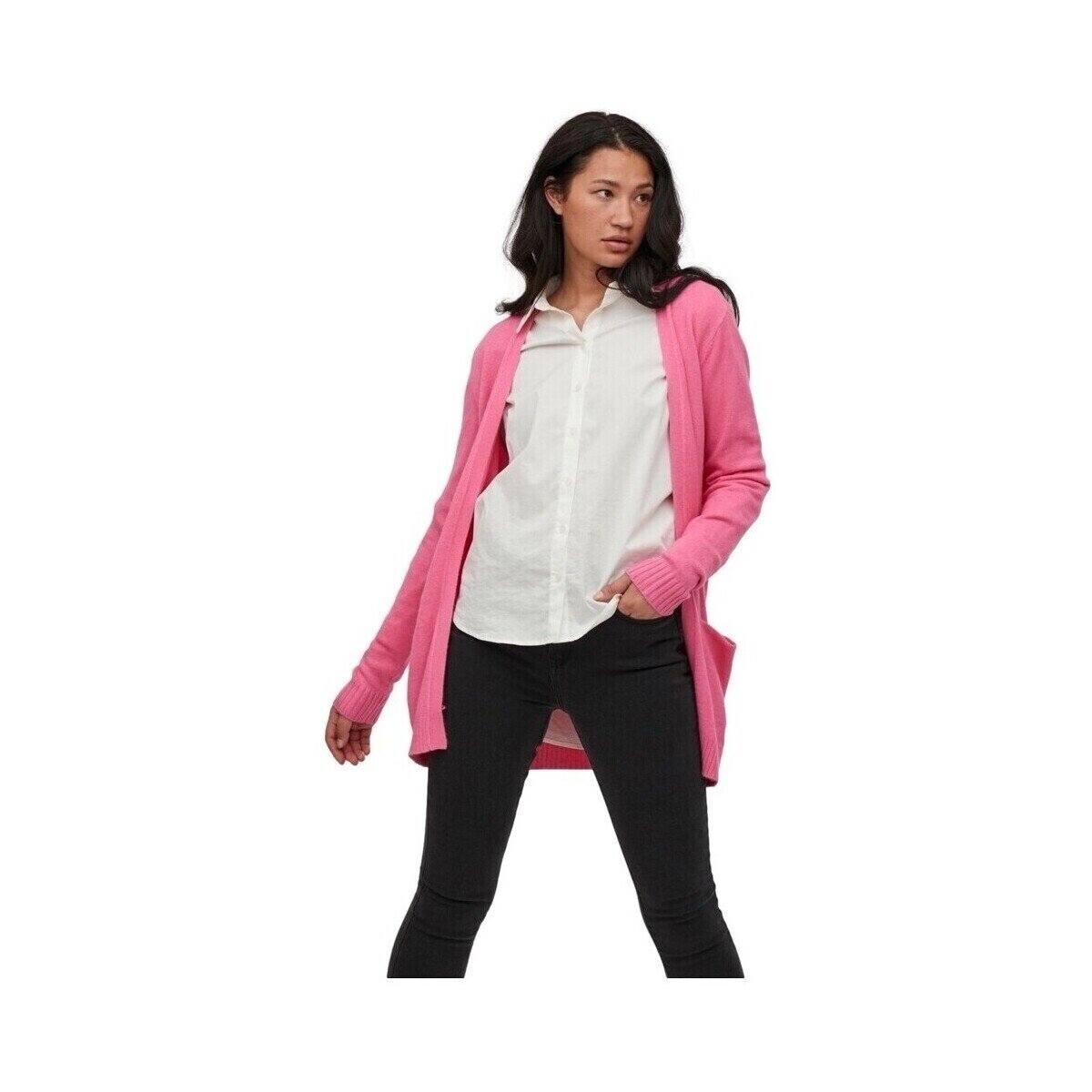 Vila Îmbracaminte Noos Cardigan Ril - Fandango Pink