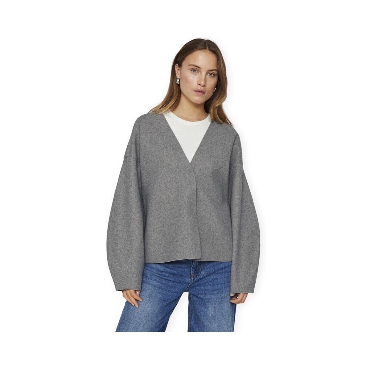 Vila Îmbracaminte Noos Juice Loose Jacket - Medium Grey Melange