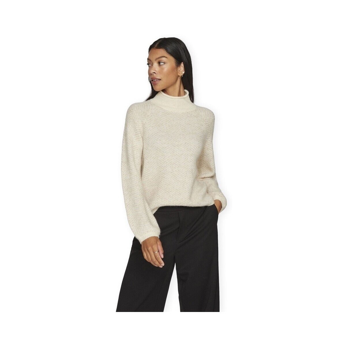 Vila Îmbracaminte Noos Lory High Knit - Eggnog