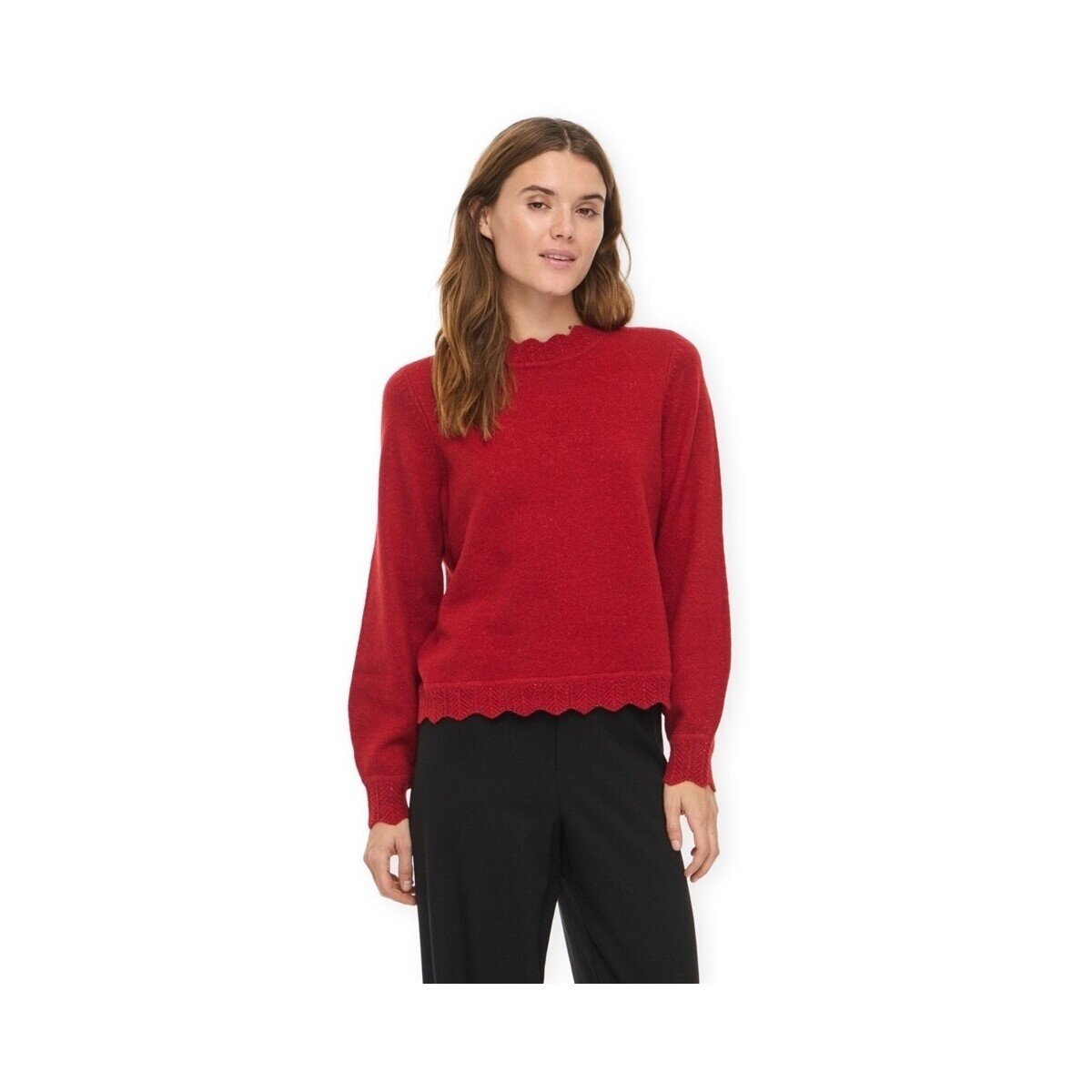 Vila Îmbracaminte Noos Nikolina Knit L/S - Savy Red