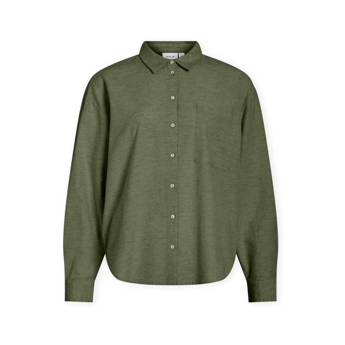 Vila Îmbracaminte Noos Prisilla Loose Shirt - Olivine