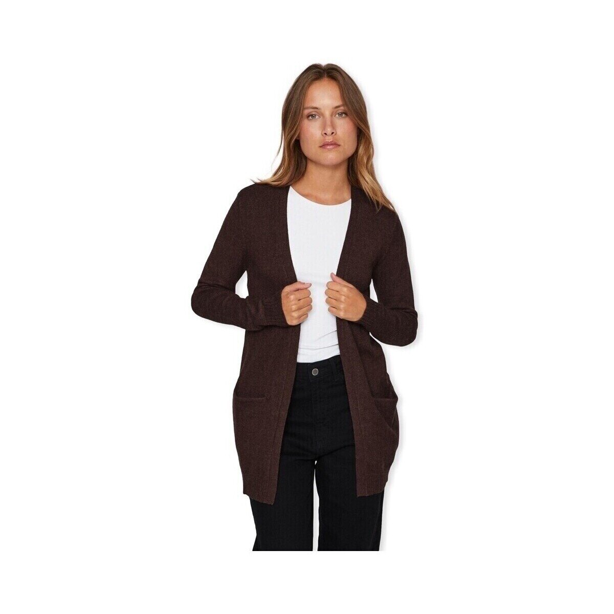Vila Îmbracaminte Noos Ril Cardigan - Coffee Bean