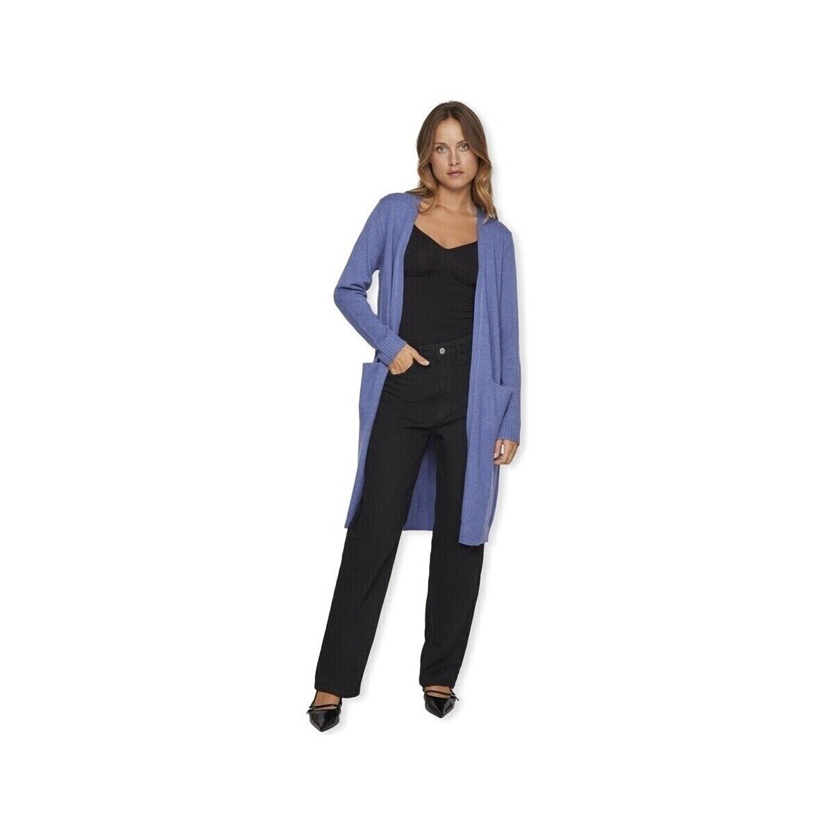 Vila Îmbracaminte Noos Ril Long Cardigan - Bijou Blue