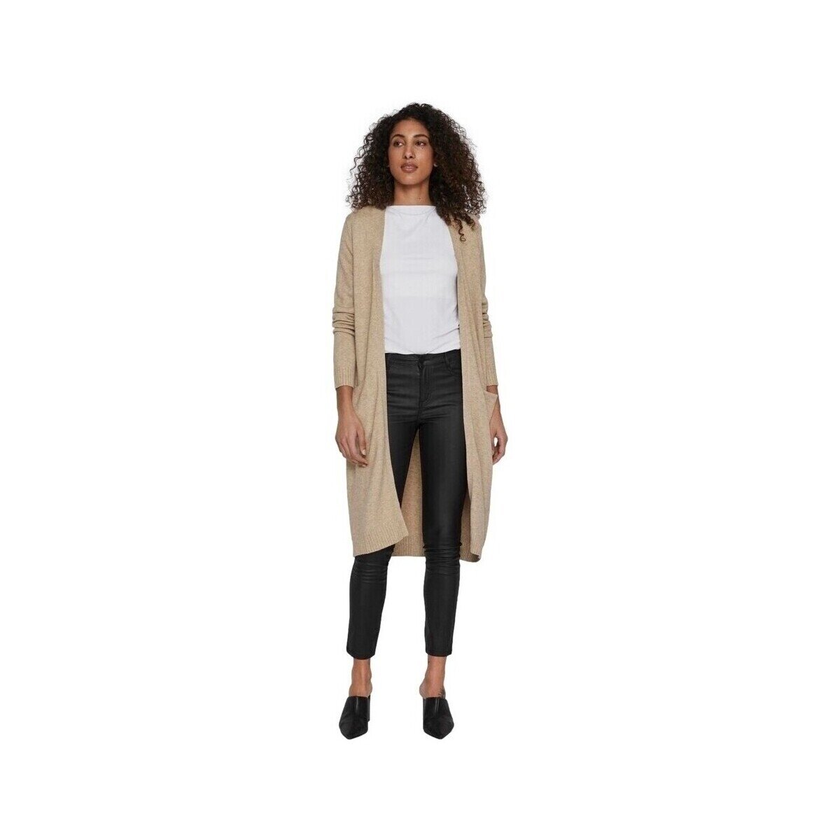 Vila Îmbracaminte Noos Ril Long Cardigan - Natural Melange