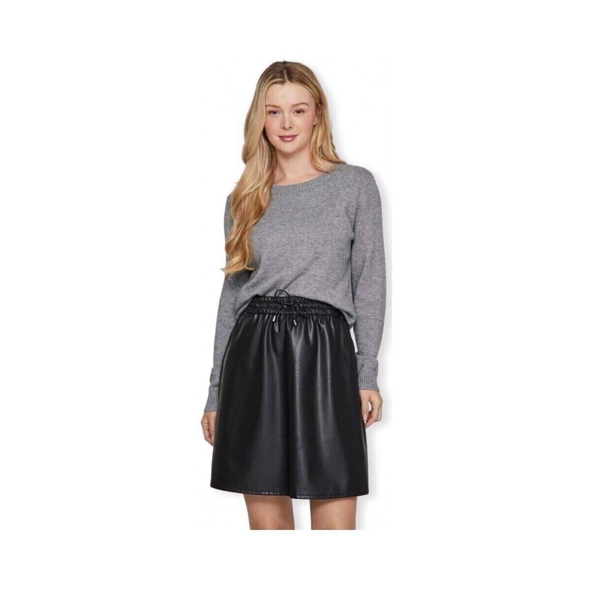 Vila Îmbracaminte Noos Ril O-Neck L/S - Medium Grey