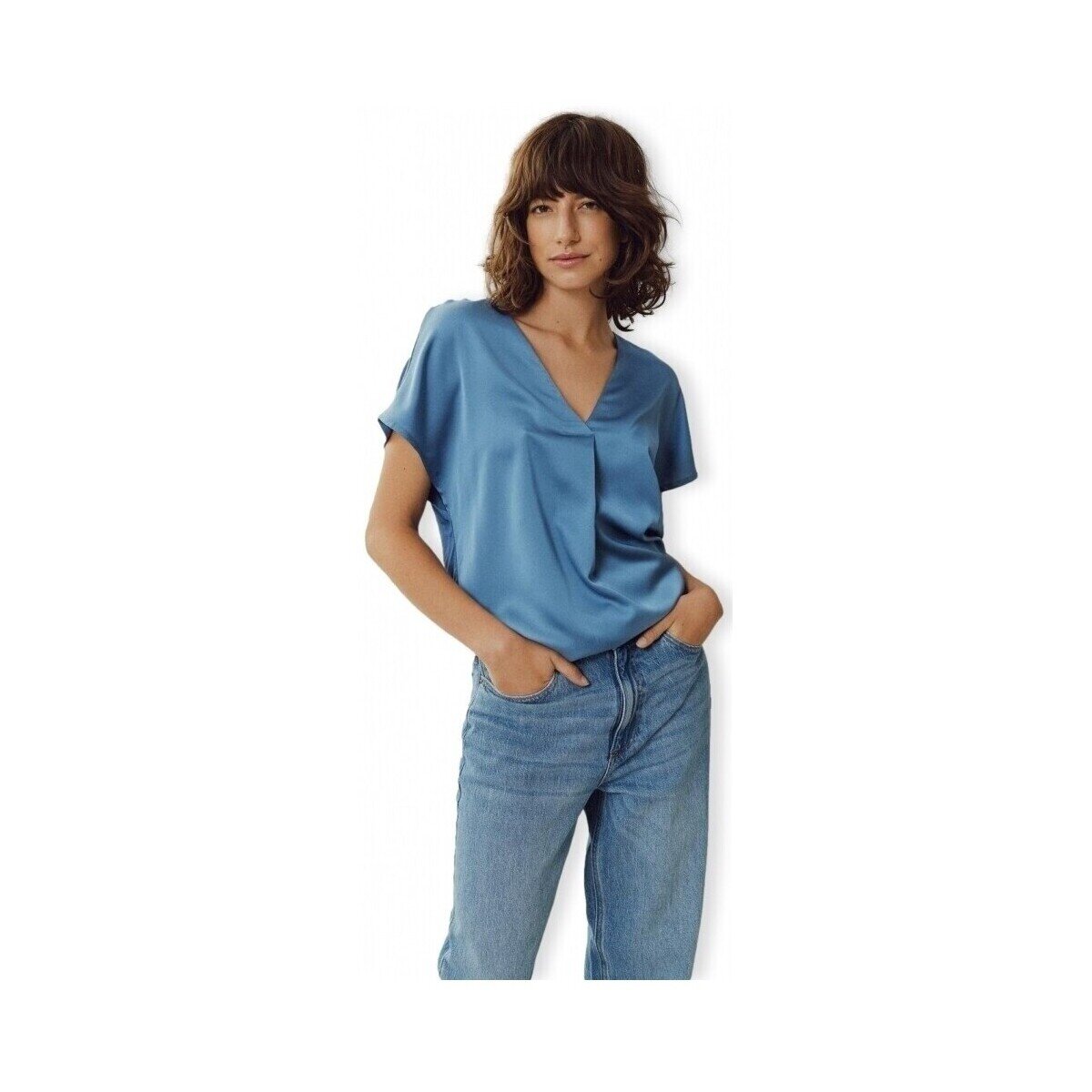 Vila Îmbracaminte Noos Top Ellette V - Coronet Blue