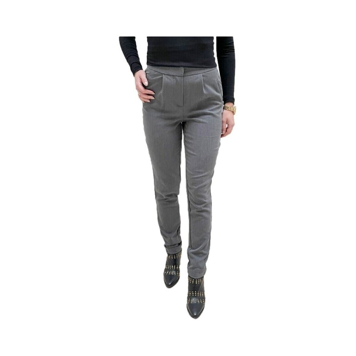 Vila Îmbracaminte Piper Pants - Dark Grey Melange