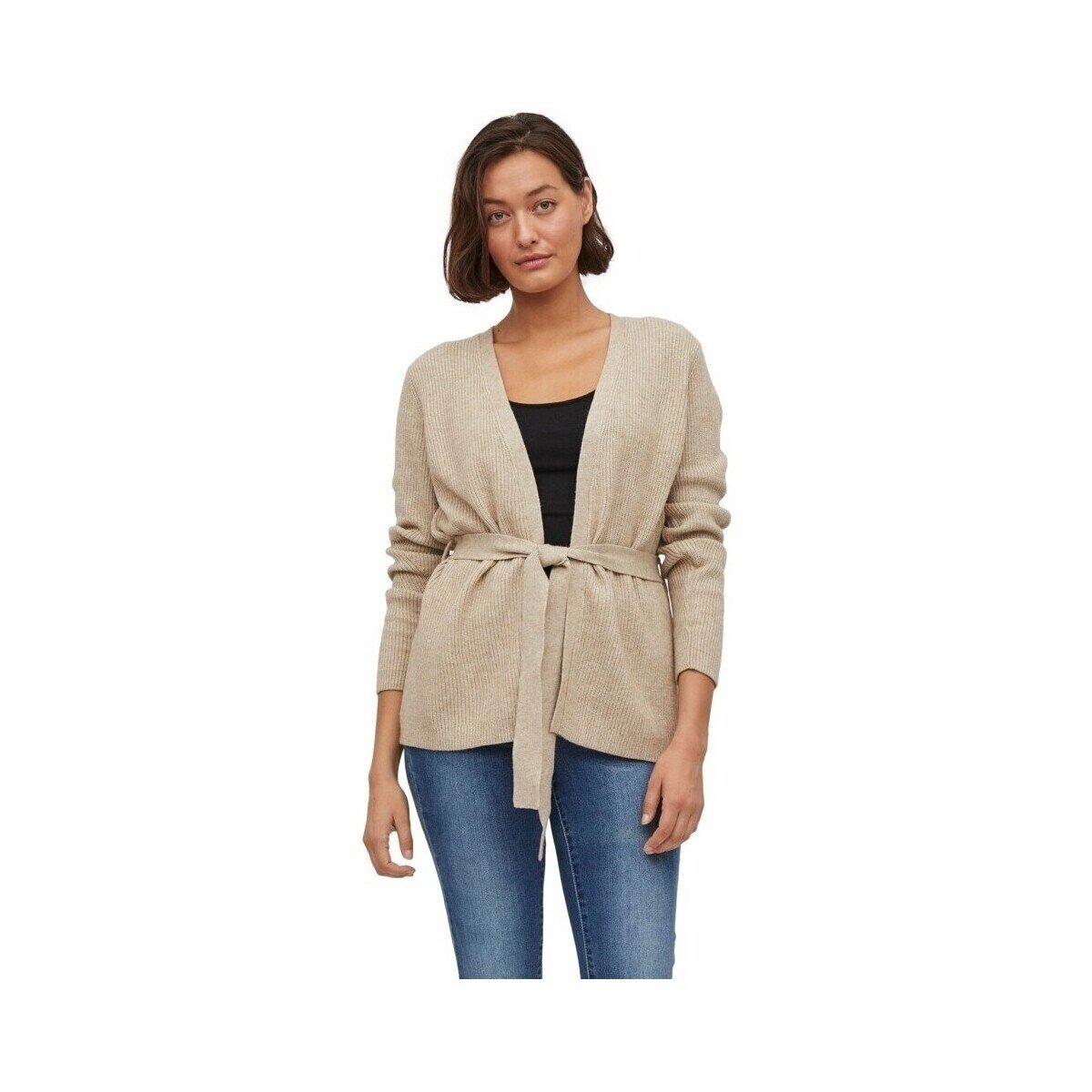 Vila Îmbracaminte Ril Cardigan L/S - Natural Melange