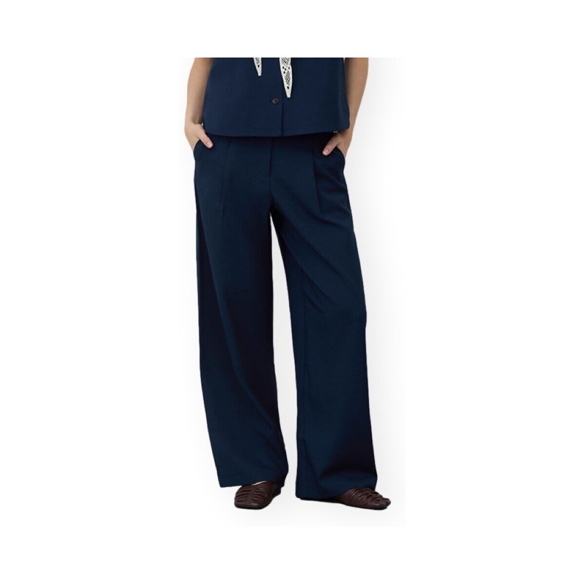 Vila Îmbracaminte Rosa Trousers - Navy Blazer