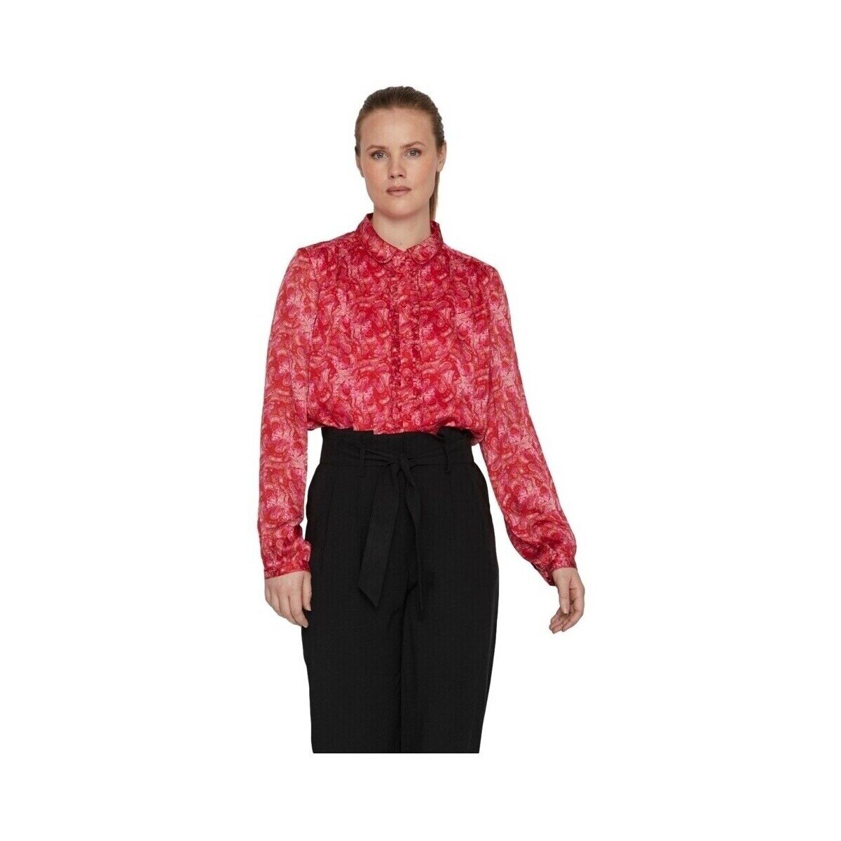 Vila Îmbracaminte Shirt Layla Vie L/S - Pink Yarrow