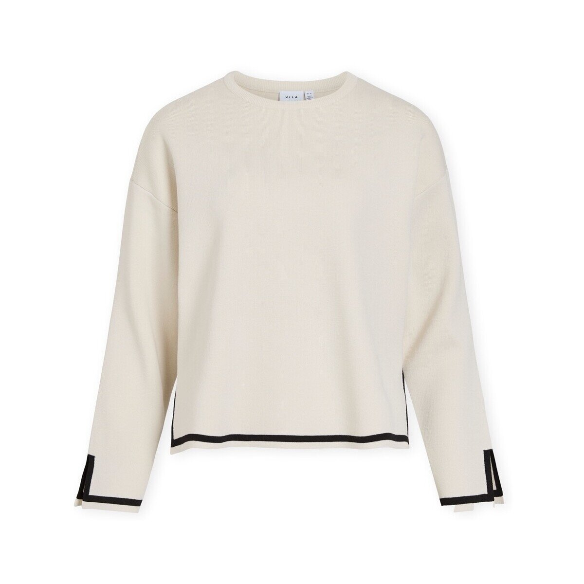 Vila Îmbracaminte Sway Contrast Knit - Birch/Black