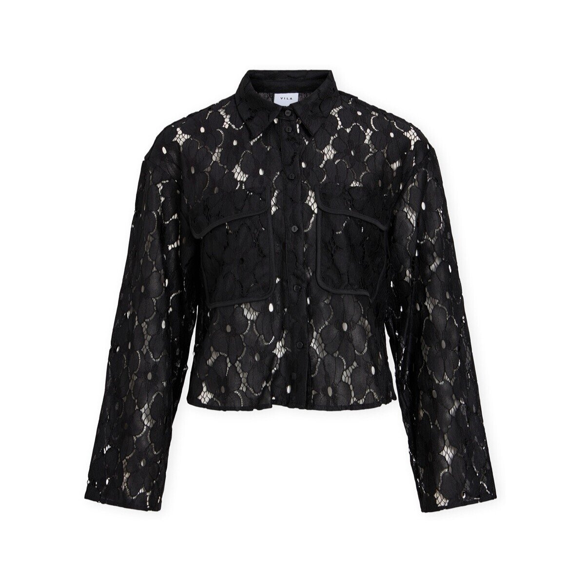 Vila Îmbracaminte Tonato Shirt - Black Beauty