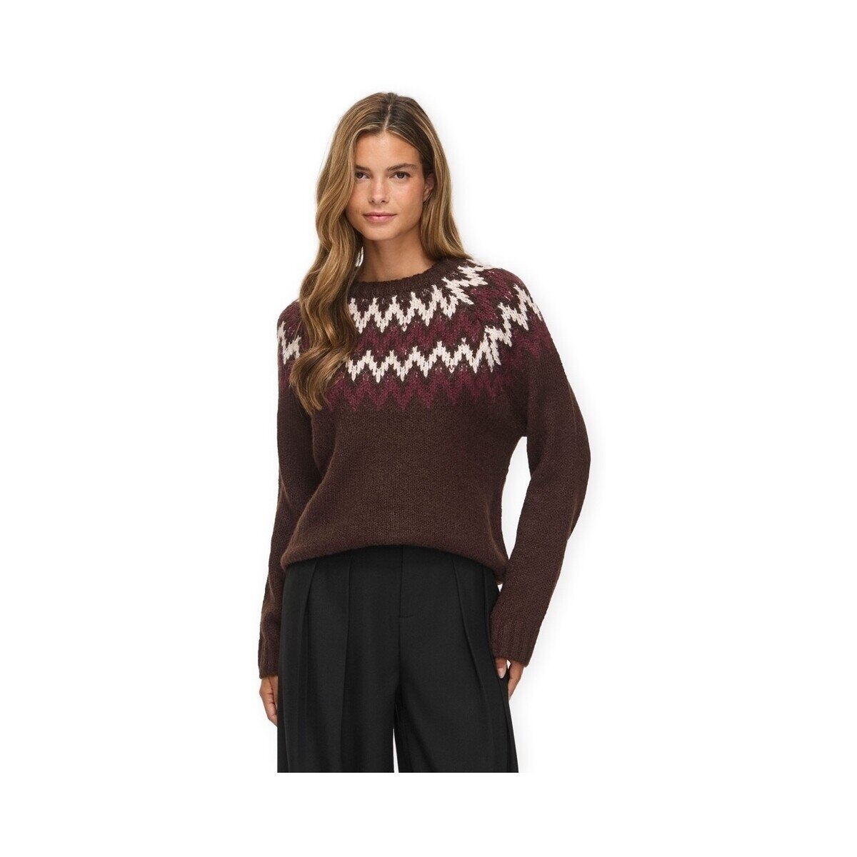 Vila Îmbracaminte Toni Knit - Coffee Bean/Port Royal
