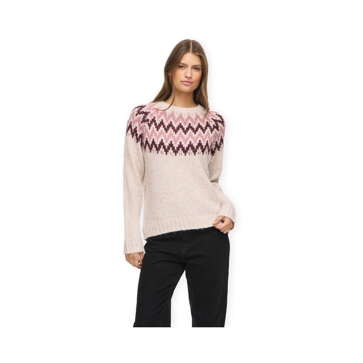 Vila Îmbracaminte Toni Knit - Super Light Natural Melange/Port Royal