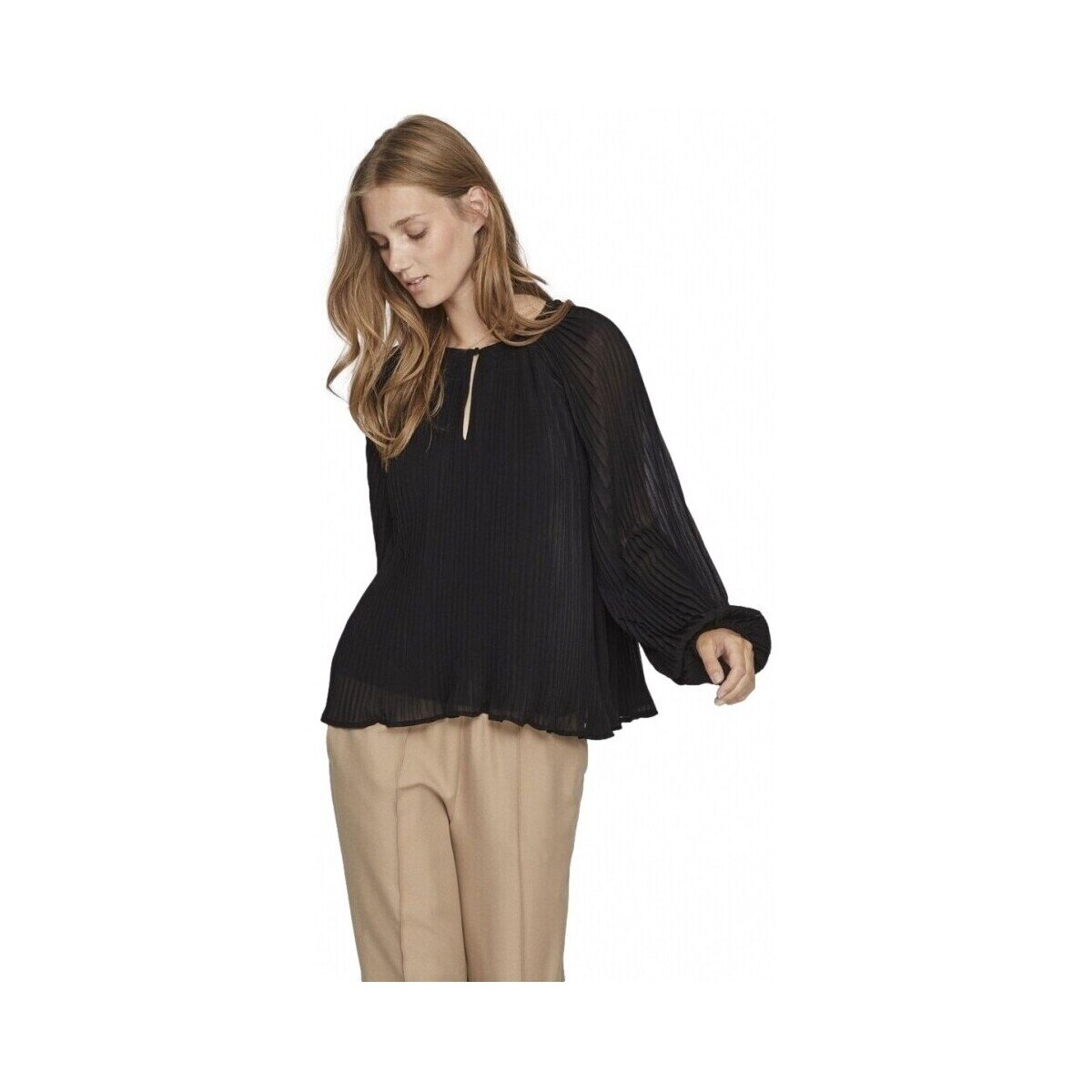 Vila Îmbracaminte Top Celine L/S - Black