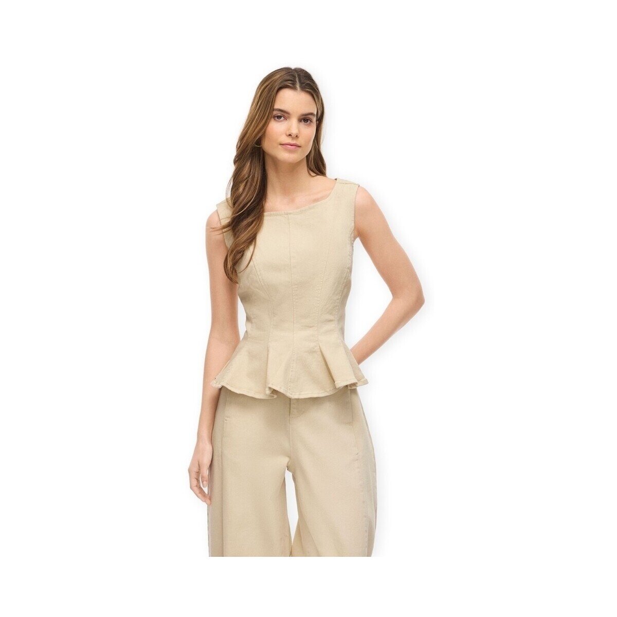 Vila Îmbracaminte Top Chia Peplum - Birch
