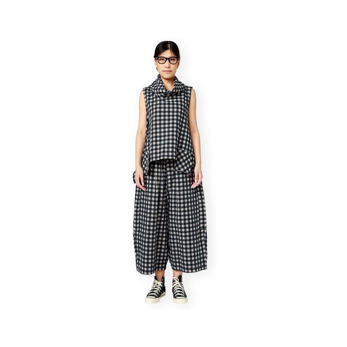 Wendy Trendy Îmbracaminte Top 260080 - Black/Checks