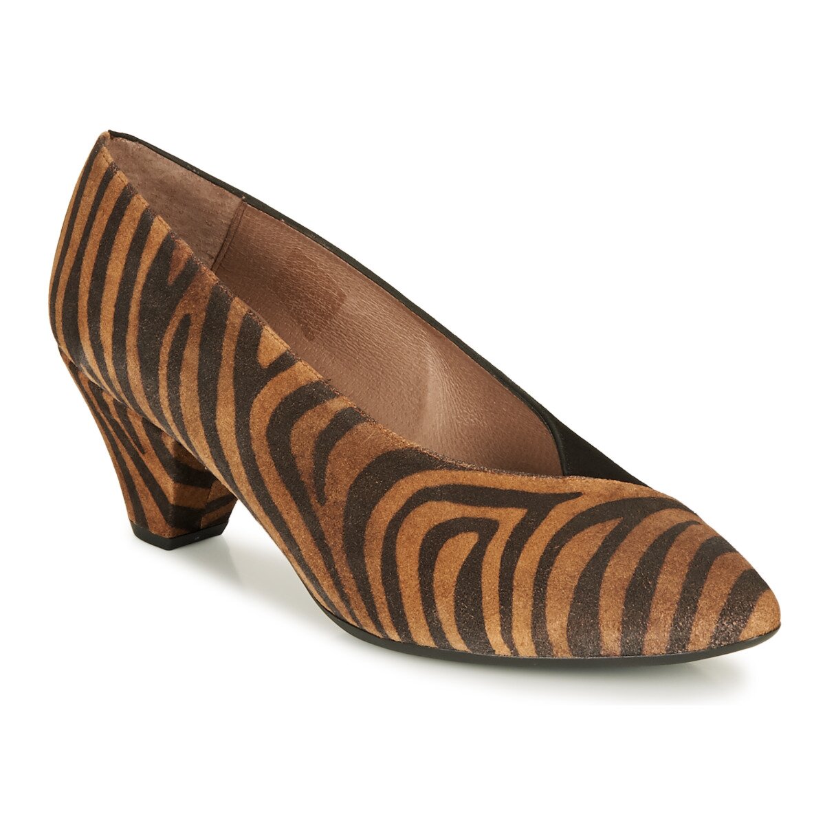 Wonders Pantofi I7601-ZEBRATO-CUERO-ANTE-NEGRO