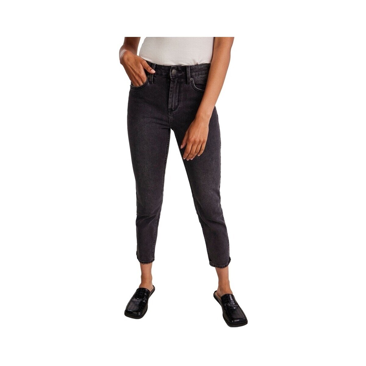 Y.a.s Îmbracaminte YAS Noos Calças Zeo - Dark Grey Denim