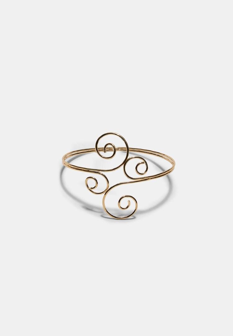 Stradivarius Bratară Cu Spirale Auriu Os