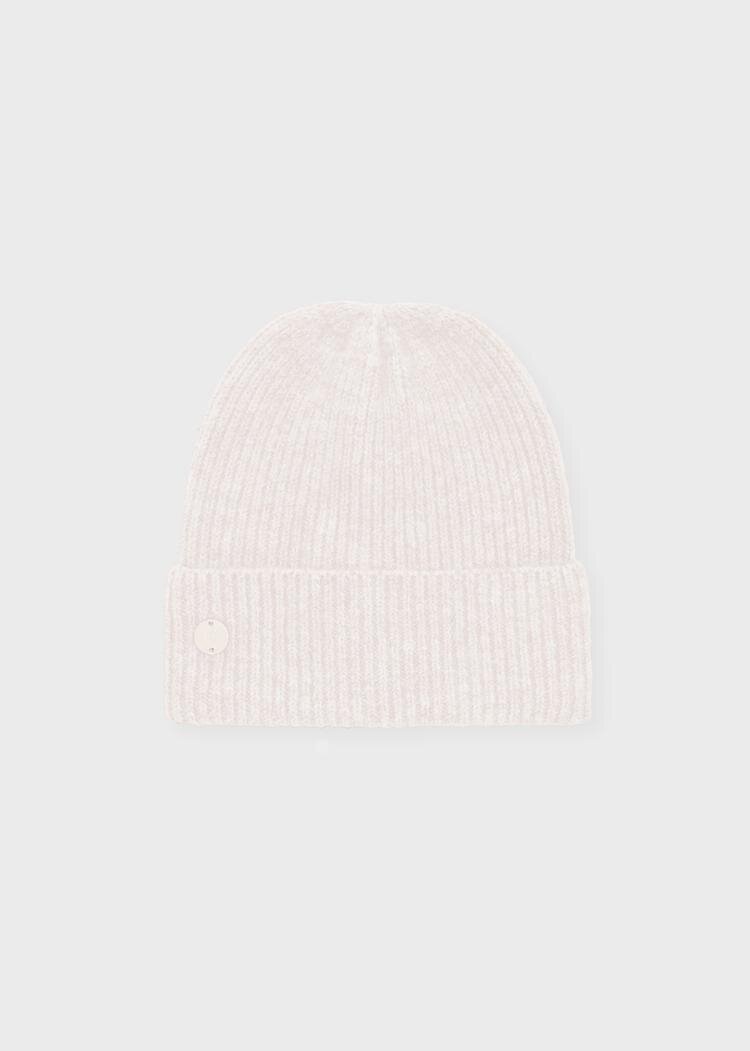 Stradivarius Căciulă Basic Cu Plăcuță Ecru Os