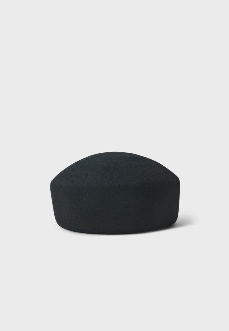 Stradivarius Căciulă Rotundă Negru Os