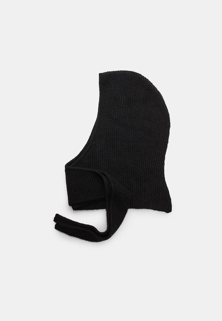 Stradivarius Căciulă Tip Cagulă Negru Os