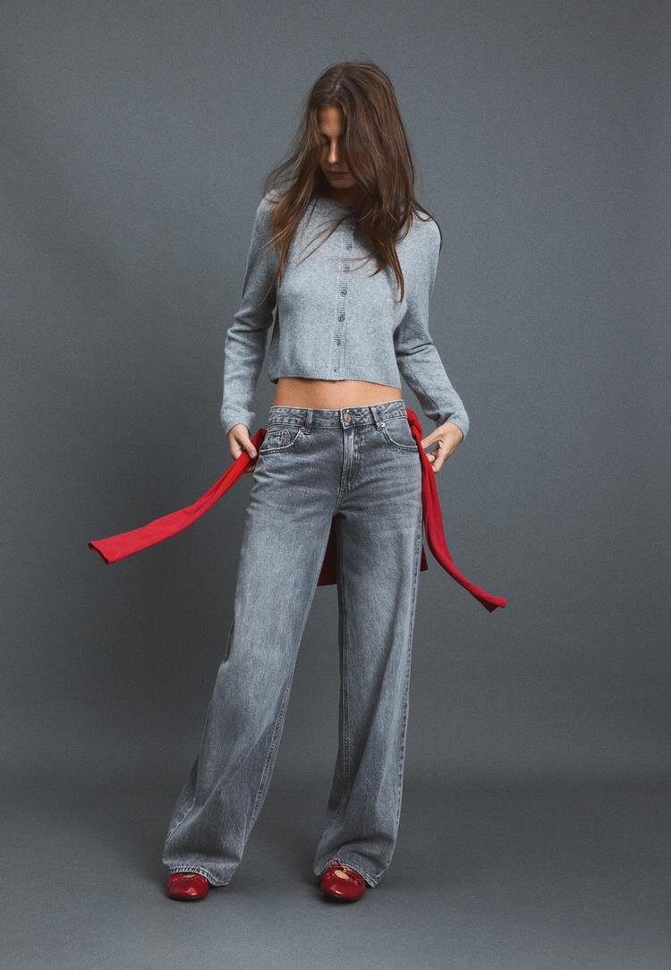 Stradivarius Cardigan Din Tricot Cu Nasturi Și Textură Moale Gri L