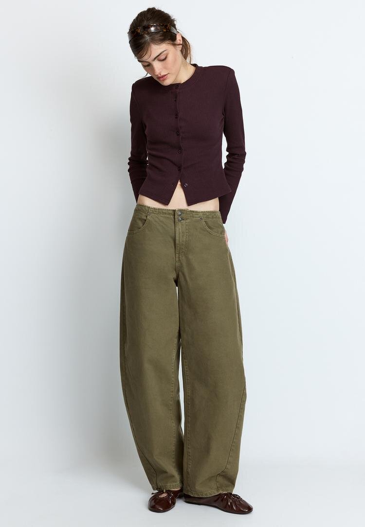 Stradivarius Cardigan Din Tricot Cu Pernițe Vinete Xs