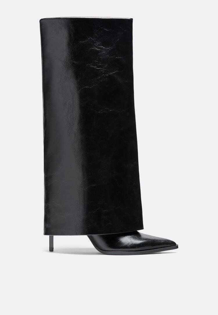 Stradivarius Cizme Cu Toc Pantaloni Cu Picior Negru 38