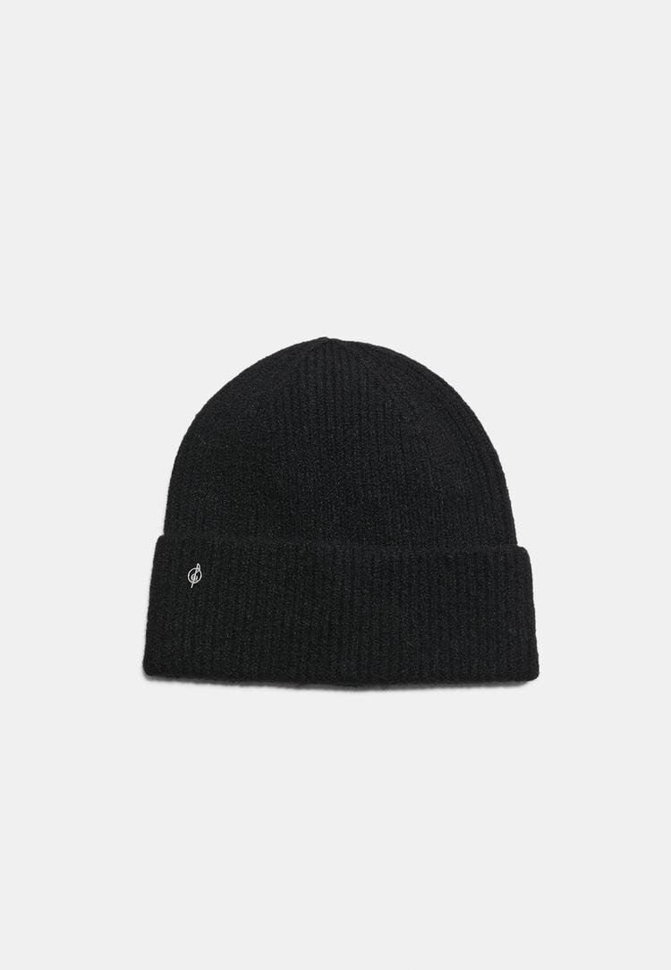 Stradivarius Fes Din Tricot De Bază Negru Os