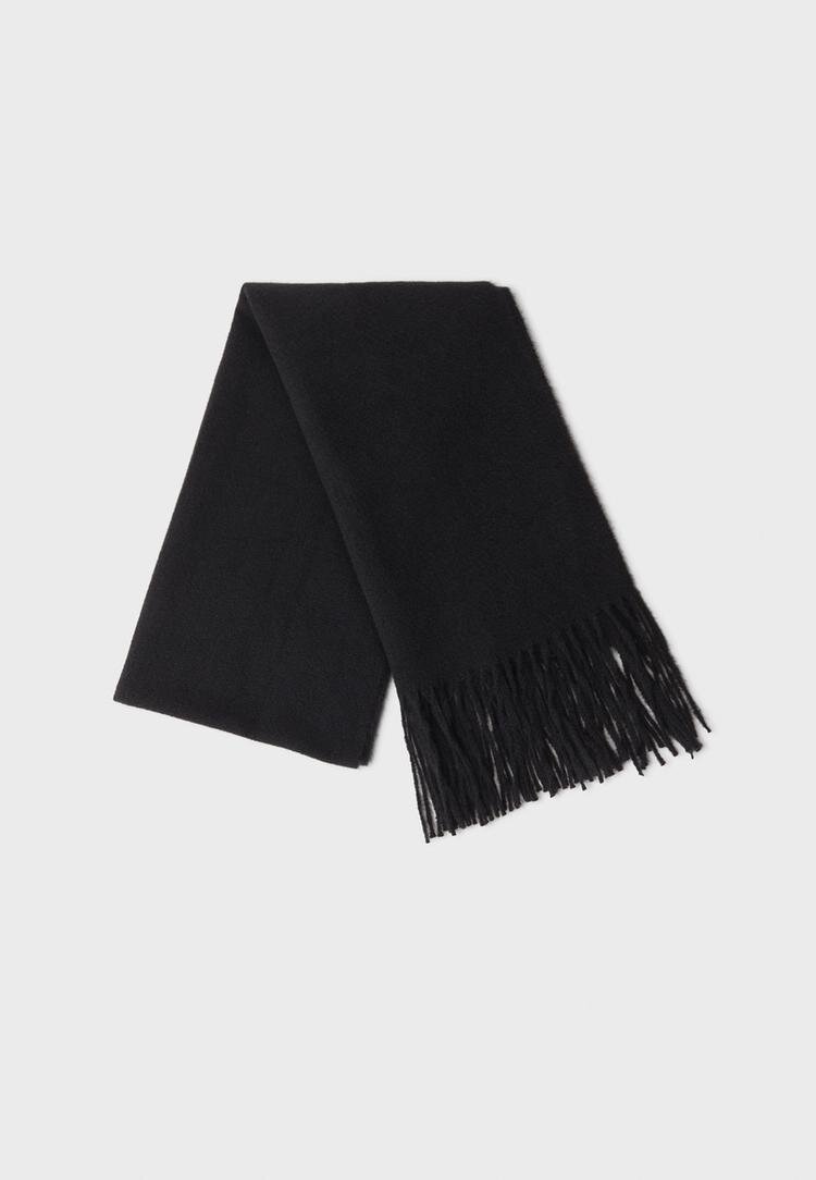 Stradivarius Fular De Bază Negru Os