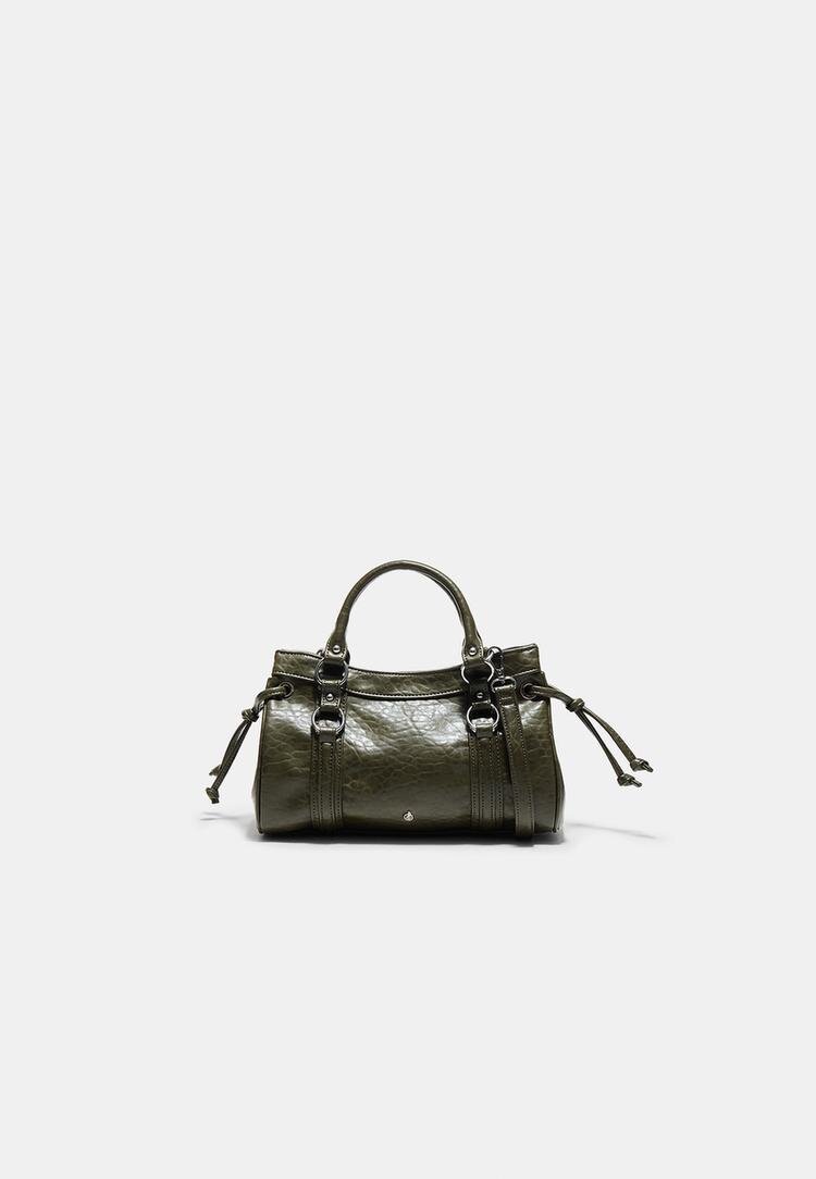 Stradivarius Geantă Crossbody City Cu Noduri Kaki Os