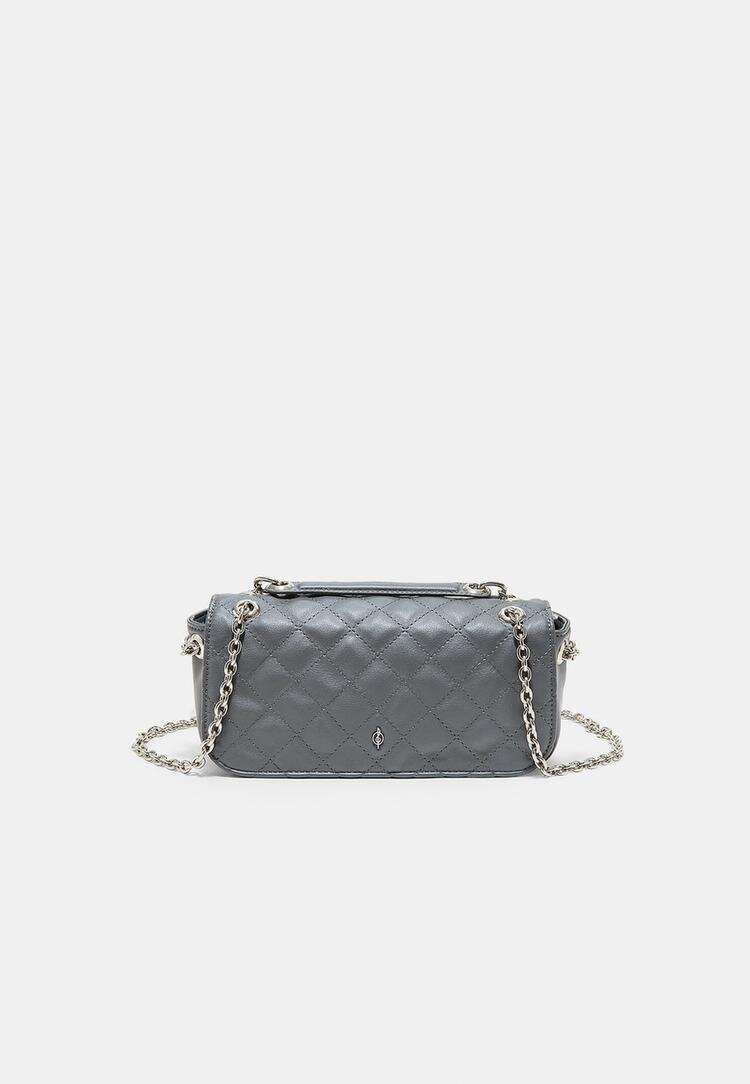 Stradivarius Geantă Crossbody Cu Lanț Și Logo Gri Marengo Os